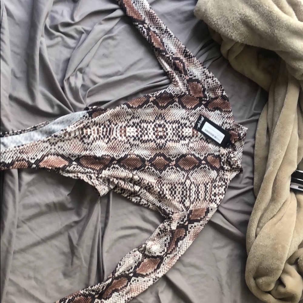 Nasty Gal snake skin body suit